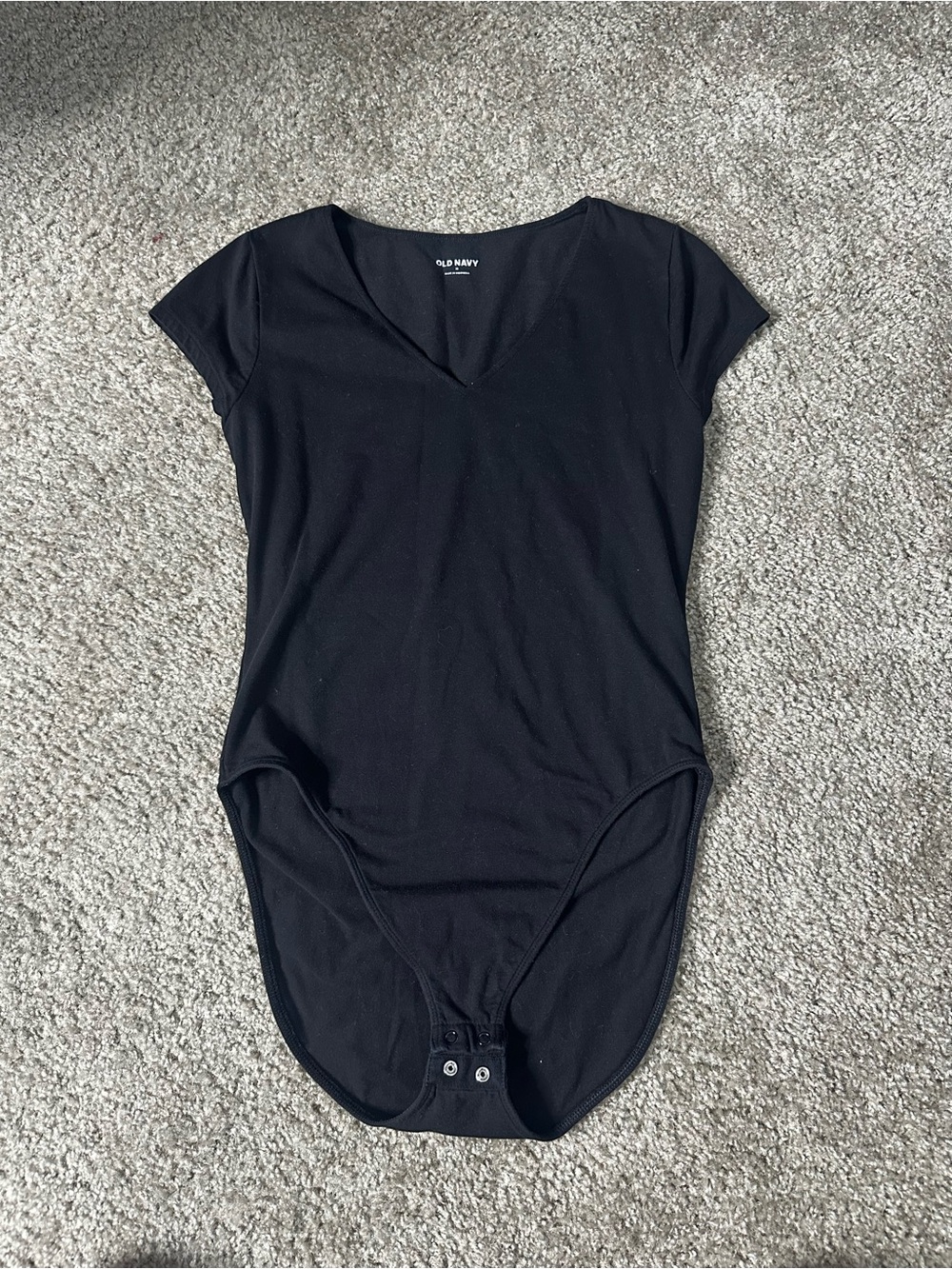 Old Navy Black Short-Sleeve  One-Piece Bodysuit